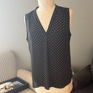 Vince Camuto Black and White Polka Dot Blouse